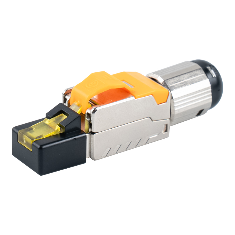 Cat6A afgeschermde gereedschapsloze RJ45-connector (met plastic deksel)RJ-G70S-C6A