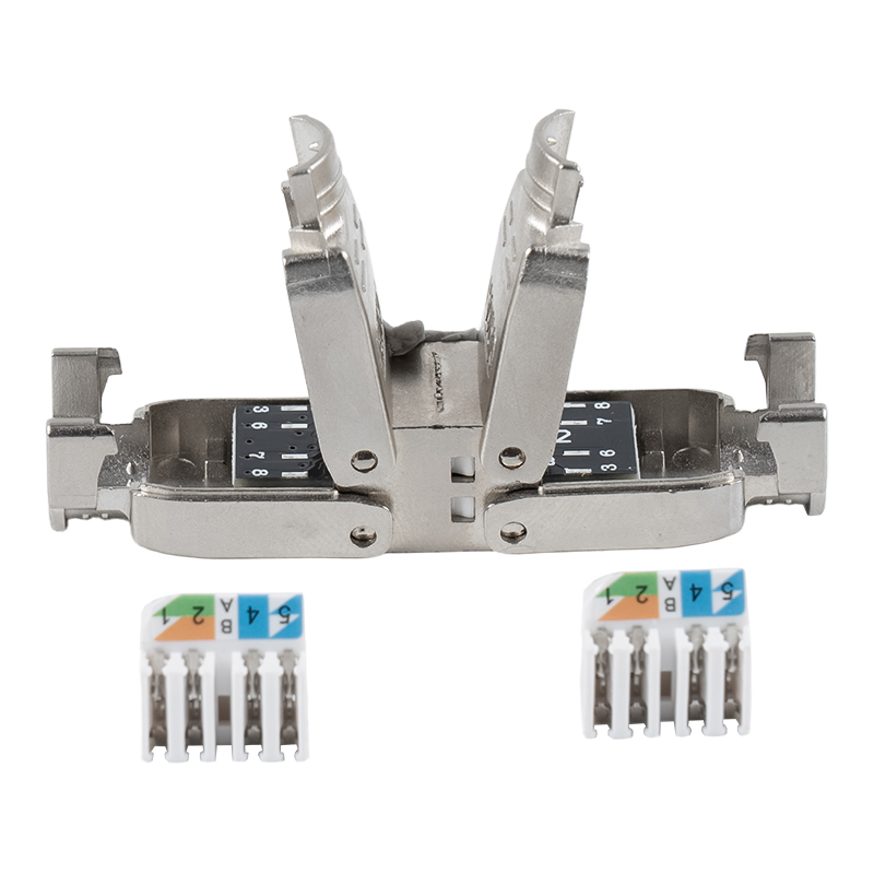 Cat6A afgeschermde, neerklapbare gereedschapsloze connector RJ-603S-3-C6A Cat6A afgeschermde, neerklapbare gereedschapsloze connector RJ-603S-3-C6A