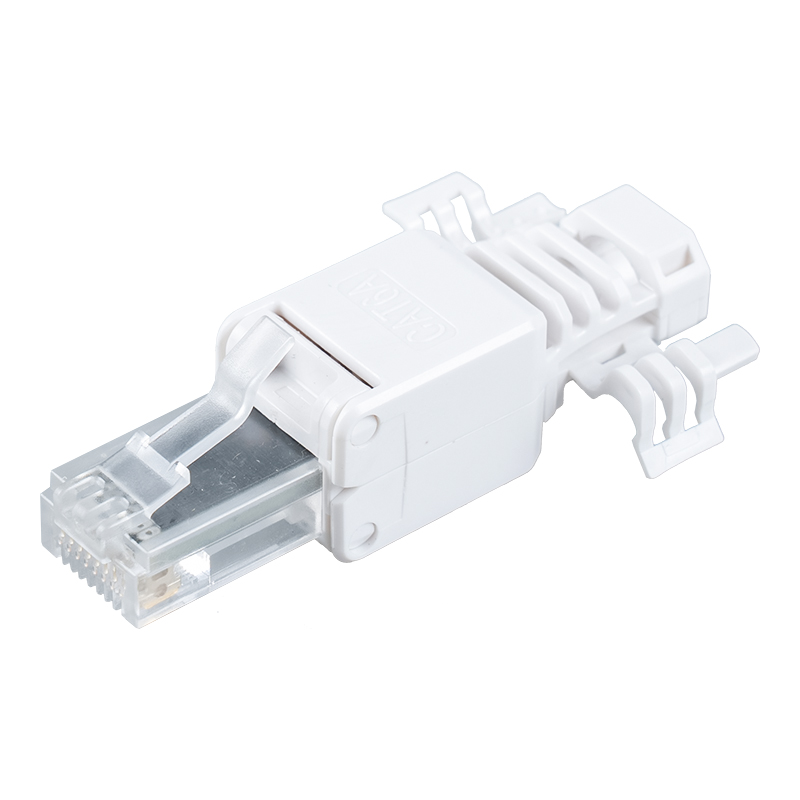 Cat6A niet-afgeschermde, gereedschapsloze RJ45-connector (met vleugels)RJ-688X-C6A
