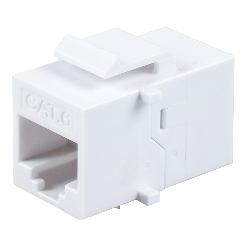 C6A Niet-afgeschermde RJ45 inline-koppeling (met vier kleine beugels) SM-2033C6A