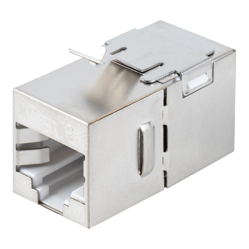 Cat6 afgeschermde RJ45 Straight Through-koppeling (met metalen clip) SM-2035SC6 Cat6 afgeschermde RJ45 Straight Through-koppeling (met metalen clip) SM-2035SC6