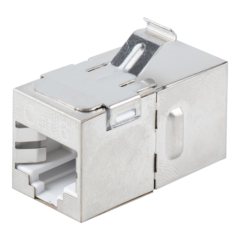 Cat6 afgeschermde RJ45 Straight Through-koppeling (met metalen clip) SM-2035SC6