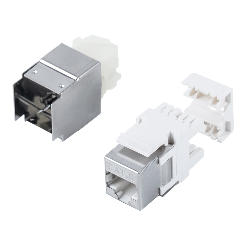Cat6A afgeschermde 180° keystone-aansluiting (met metalen behuizing) SM-2064SD8C6A Cat6A afgeschermde 180° keystone-aansluiting (met metalen behuizing) SM-2064SD8C6A