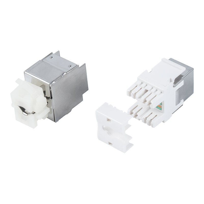 Cat6A afgeschermde 180° keystone-aansluiting (met metalen behuizing) SM-2064SD8C6A