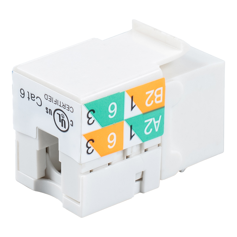 Cat6 Niet-afgeschermde 90° Keystone-aansluiting (bedrading voor twee doeleinden) SM-2081D8C6