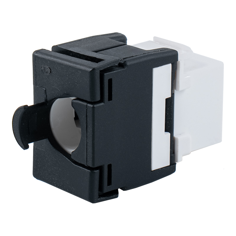C6A Niet-afgeschermde 180° tolloze keystone-aansluiting (met kabelhouder en sluiter) SM-2335BCH8C6A C6A Niet-afgeschermde 180° tolloze keystone-aansluiting (met kabelhouder en sluiter) SM-2335BCH8C6A