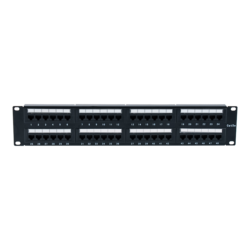 Cat5e 19-inch 2U niet-afgeschermd 48-poorts patchpaneel (IDC voor twee doeleinden; met plastic kartonnen inzetstuk) SP-3204D48-C5E Cat5e 19-inch 2U niet-afgeschermd 48-poorts patchpaneel (IDC voor twee doeleinden; met plastic kartonnen inzetstuk) SP-3204D48-C5E