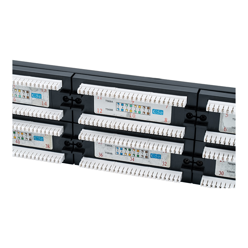 Cat5e 19-inch 2U niet-afgeschermd 48-poorts patchpaneel (IDC voor twee doeleinden; met plastic kartonnen inzetstuk) SP-3204D48-C5E Cat5e 19-inch 2U niet-afgeschermd 48-poorts patchpaneel (IDC voor twee doeleinden; met plastic kartonnen inzetstuk) SP-3204D48-C5E