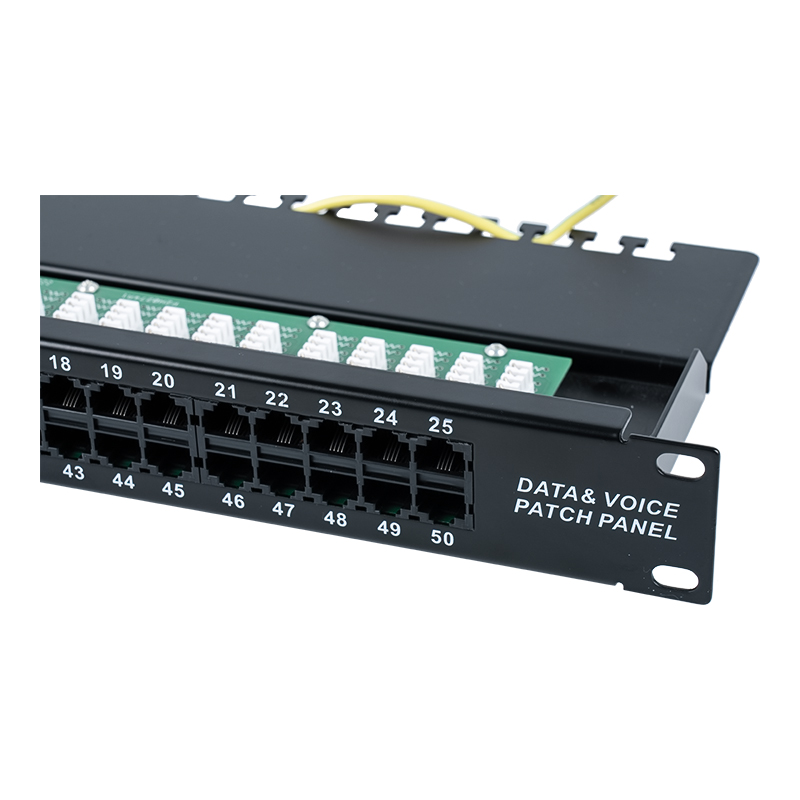 Categorie 3 19-inch 1U 8P 8C 50-poorts spraakpatchpaneel (KRONE IDC) SP-3208K50-C3 Categorie 3 19-inch 1U 8P 8C 50-poorts spraakpatchpaneel (KRONE IDC) SP-3208K50-C3