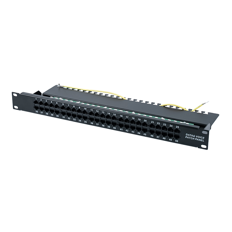 Categorie 3 19-inch 1U 8P 8C 50-poorts spraakpatchpaneel (KRONE IDC) SP-3208K50-C3