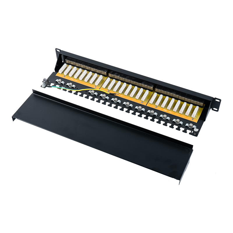 Categorie 6 19-inch 1U afgeschermd 24-poorts patchpaneel SP-3217SK24-C6A Categorie 6 19-inch 1U afgeschermd 24-poorts patchpaneel SP-3217SK24-C6A