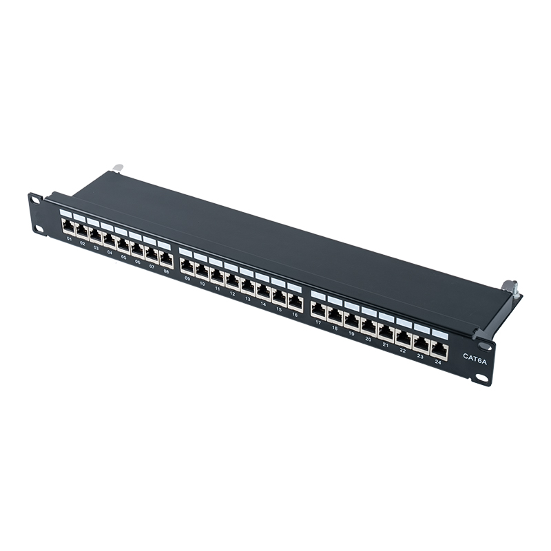 Categorie 6 19-inch 1U afgeschermd 24-poorts patchpaneel SP-3217SK24-C6A