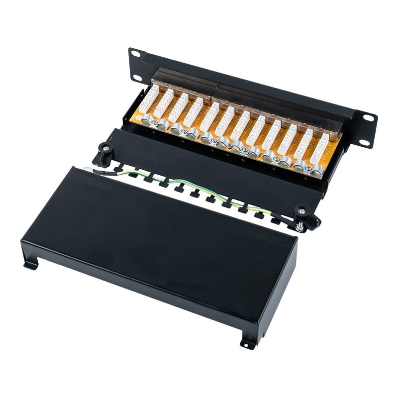 Categorie 6 10-inch 1U afgeschermd 12-poorts patchpaneel SP-3250SK12-C6 Categorie 6 10-inch 1U afgeschermd 12-poorts patchpaneel SP-3250SK12-C6