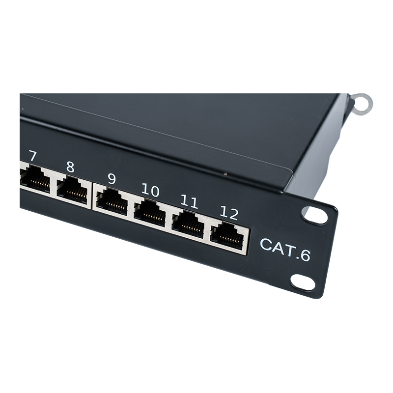 Categorie 6 10-inch 1U afgeschermd 12-poorts patchpaneel SP-3250SK12-C6 Categorie 6 10-inch 1U afgeschermd 12-poorts patchpaneel SP-3250SK12-C6