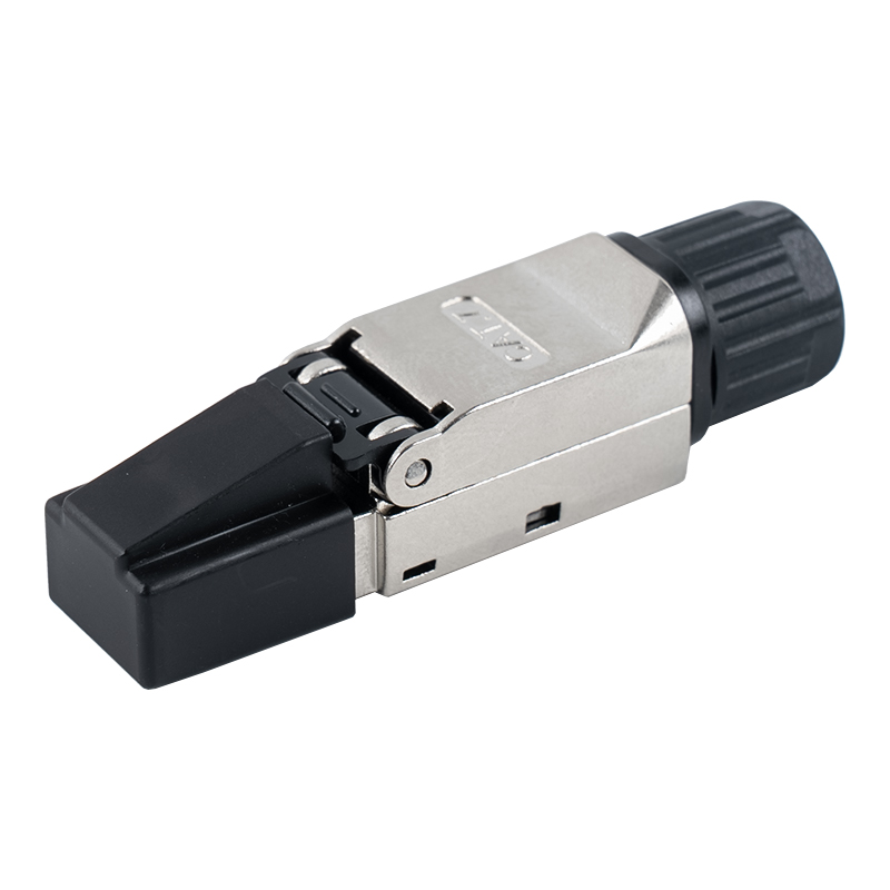 Cat7 afgeschermde gereedschapsloze RJ45-connector (met plastic beschermhoezen) RJ-G50S-1-C7 Cat7 afgeschermde gereedschapsloze RJ45-connector (met plastic beschermhoezen) RJ-G50S-1-C7