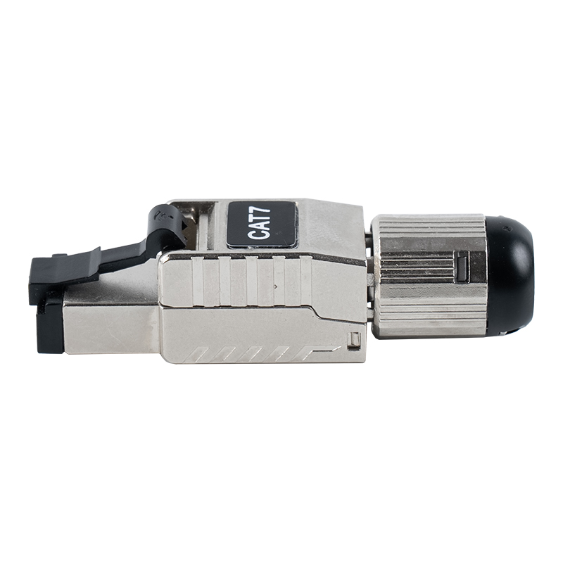 Cat7 afgeschermde gereedschapsloze RJ45-connector (met zwarte plastic veerclip) RJ-G60S-1-C7 Cat7 afgeschermde gereedschapsloze RJ45-connector (met zwarte plastic veerclip) RJ-G60S-1-C7