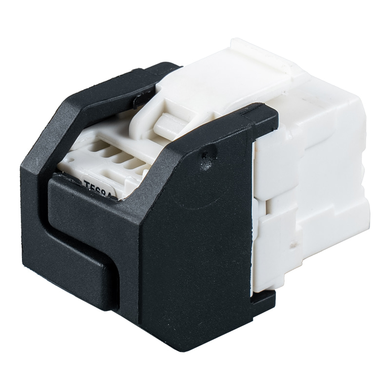 Cat6 Niet-afgeschermde 180° gereedschapsloze modulaire aansluiting (met sluiter) SM-2399H8C6 Cat6 Niet-afgeschermde 180° gereedschapsloze modulaire aansluiting (met sluiter) SM-2399H8C6