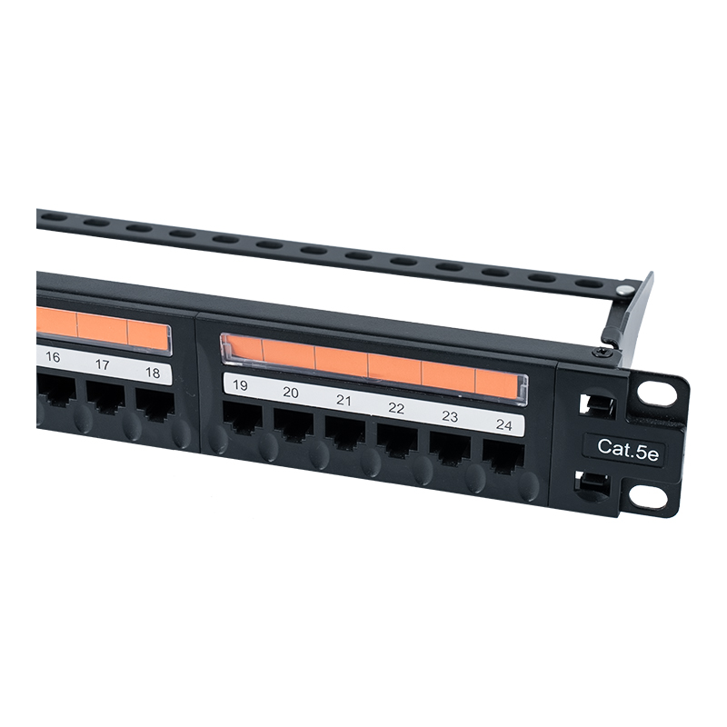 Cat5e 19-inch 1U niet-afgeschermd patchpaneel met 24 poorten (plastic opklapbaar venster) SP-3410D24-C5E Cat5e 19-inch 1U niet-afgeschermd patchpaneel met 24 poorten (plastic opklapbaar venster) SP-3410D24-C5E
