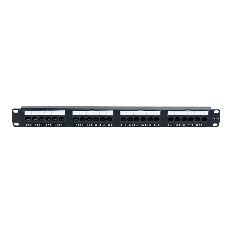 C6 19-inch 1U niet-afgeschermd 24-poorts patchpaneel (opklapbaar plastic venster) SP-3411D24-C6 C6 19-inch 1U niet-afgeschermd 24-poorts patchpaneel (opklapbaar plastic venster) SP-3411D24-C6