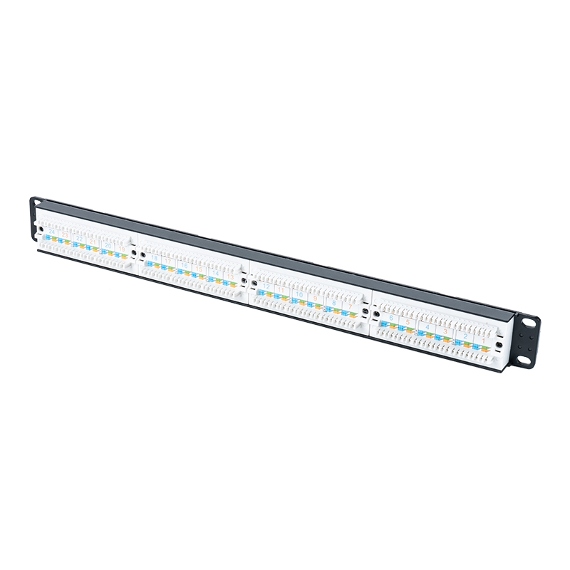 C6 19-inch 1U niet-afgeschermd 24-poorts patchpaneel (opklapbaar plastic venster) SP-3411D24-C6 C6 19-inch 1U niet-afgeschermd 24-poorts patchpaneel (opklapbaar plastic venster) SP-3411D24-C6